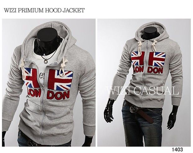 HOODIE SWEAT VESTE AVEC CAPUCHE MOTIF DRAPEAU ANGLETERRE 1487  