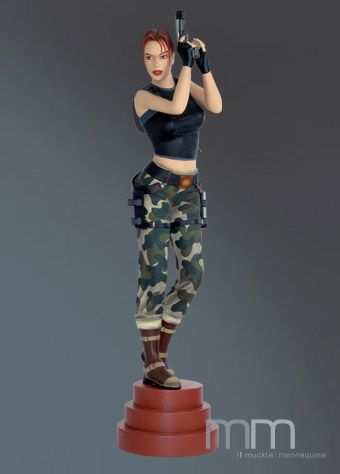 TOMB RAIDER / LARA CROFT * LIFESIZE STATUE * MUCKLE *  