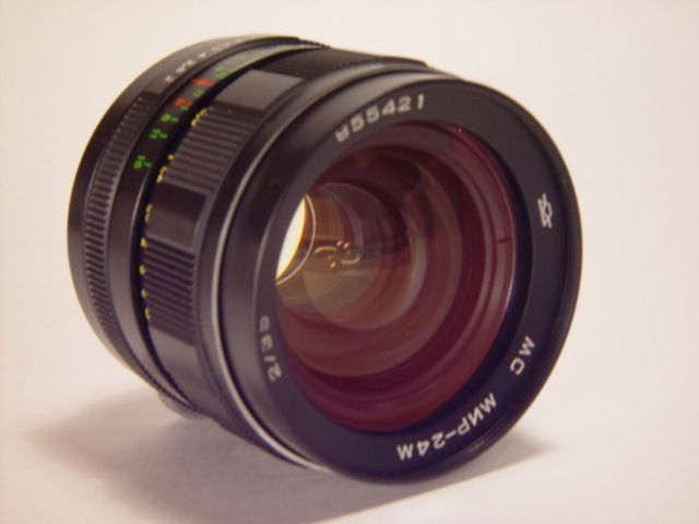 LENS MC MIR 24M FOR ZENIT M42. KMZ made. s/n 855421.  