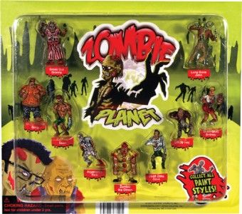 ZOMBIE PLANET complete 9 pc vending display party favors cake toppers 