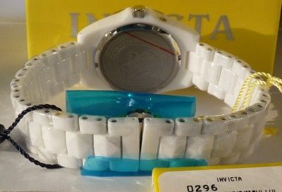 NEW $1395 INVICTA 0296 WHITE CERAMICA MOP WOMENS WATCH  