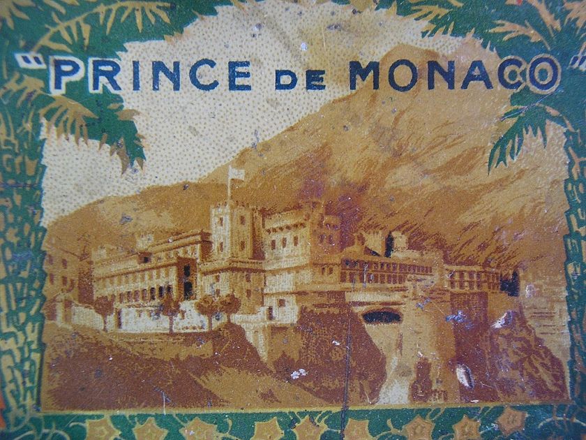 TOLEWARE CIGARETTE TIN BOX ED LAURENS PRINCE MONACO  