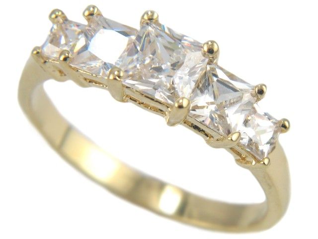 86CTW PRINCESS STONE ENGAGEMENT BRIDAL RING size 6 NR  