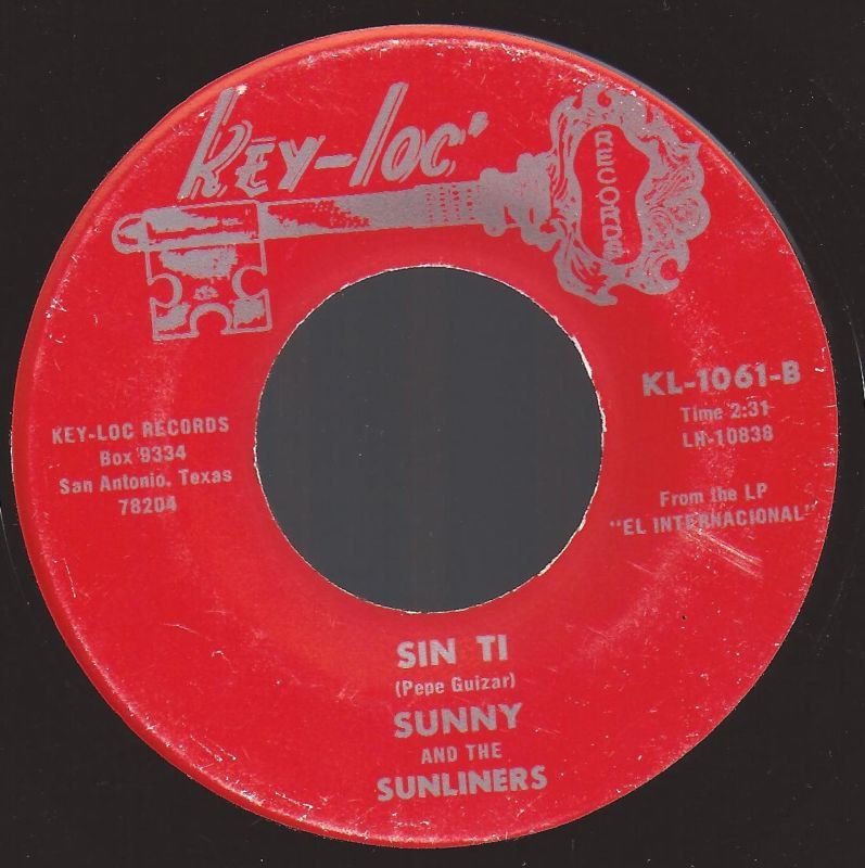 SUNNY OZUNA & SUNLINERS 45 RPM KEY LOC KL 1061  