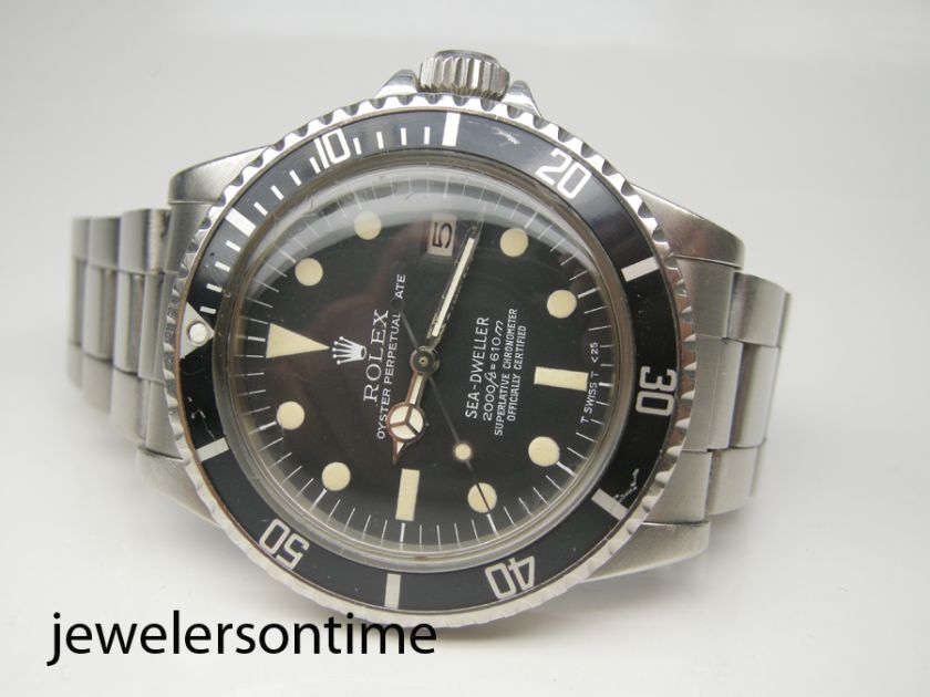 1978 Rolex Vintage Sea Dweller 1665 Rail Dial, 2yr warranty  