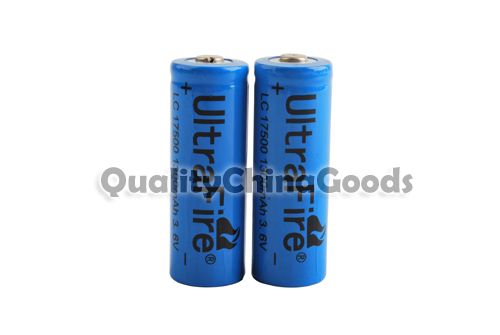 2pcs UltraFire 17500 3.6V 1300mAh Rechargeable Battery  