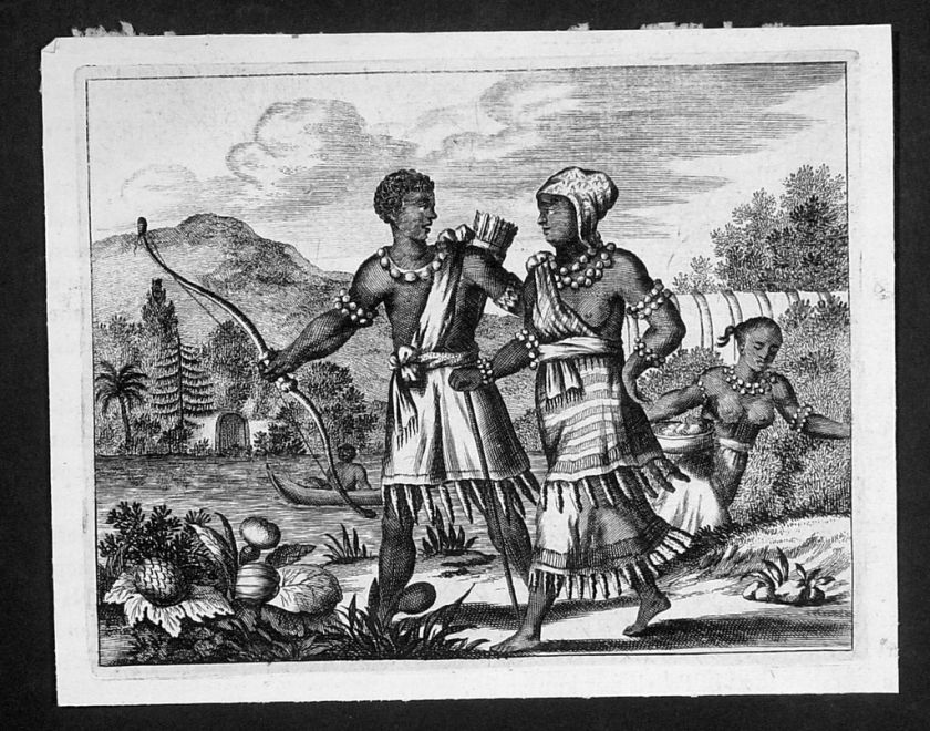 1760 Antique Print North American Indians, New England  