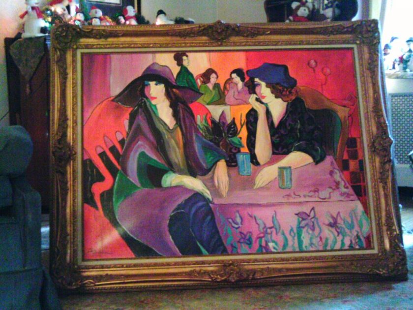 Patricia Govezensky ITZCHAK Tarkay school Original Oil/Canvas Very 