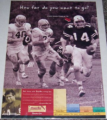 STEVE YOUNG & POWERBAR ~ 26 ½” x 19” POSTER  