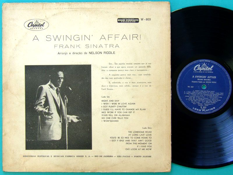 LP FRANK SINATRA A SWINGIN AFFAIR NELSON RIDDLE BRAZIL  