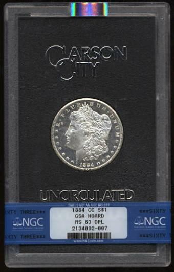 1884 CC NGC MS 63 DPL GSA Hoard Morgan Dollar  