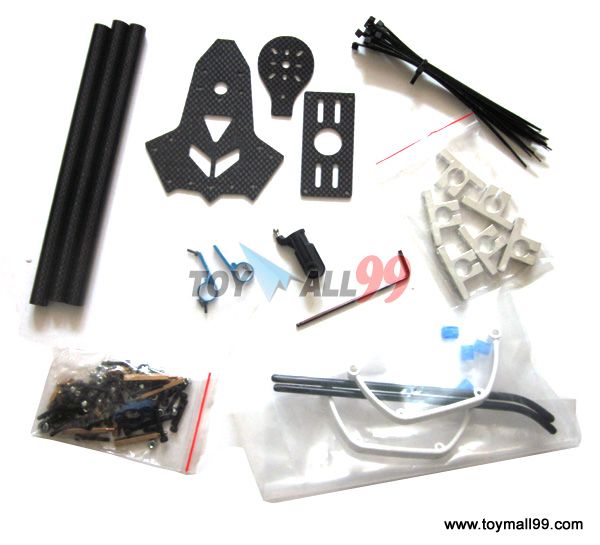 Aircraft Scorpio TriCopter Y3 Y3copter 3 Axis 3 Shaft Carbon Fiber 