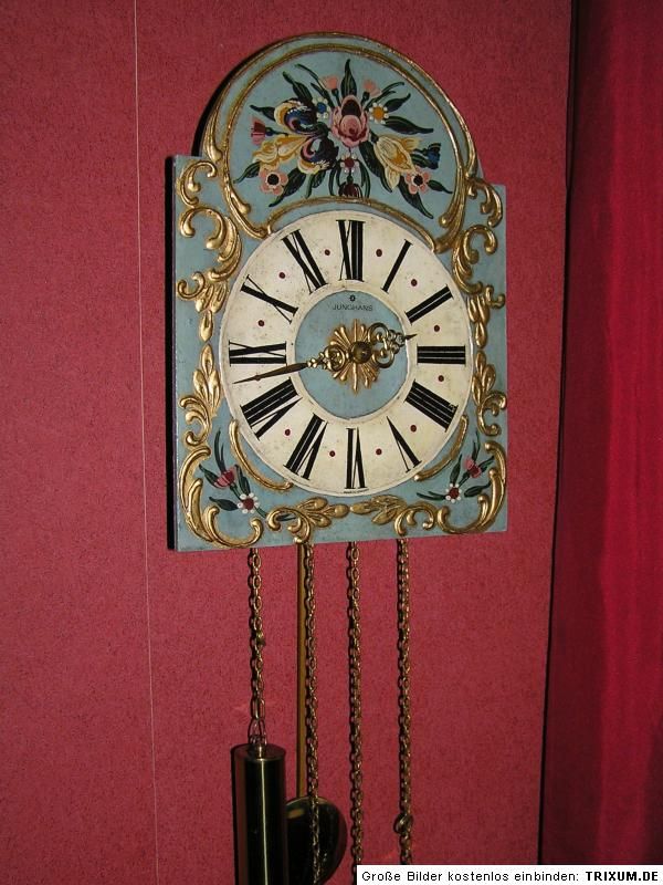 Rarity beautiful wall clock  JUNGHANS  1960´swith PENDULUM and 