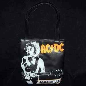 TOTE BAG   AC/DC   VINYL JAILBREAK   1976   2/SIDED   NEW***  