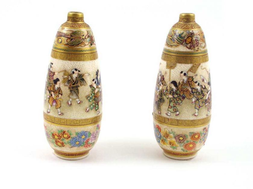 Ryozan for Yasuda Co. Pair of Satsuma Vases  