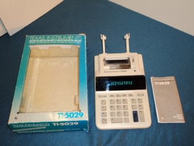 Texas Instruments TI 5029 Printer Calculator w Box  