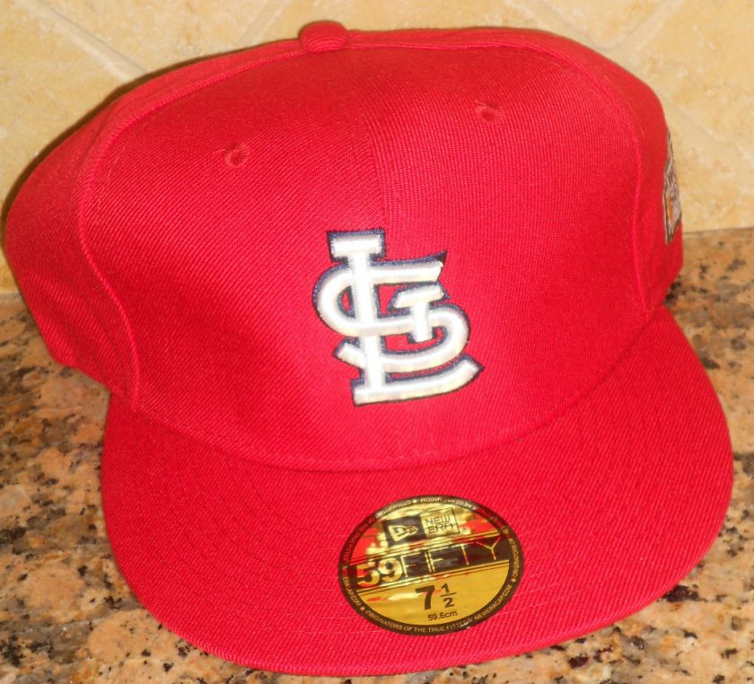   Cardinals Fitted Cap/Hat, Size 7, Red, with 2011 World Series Patch