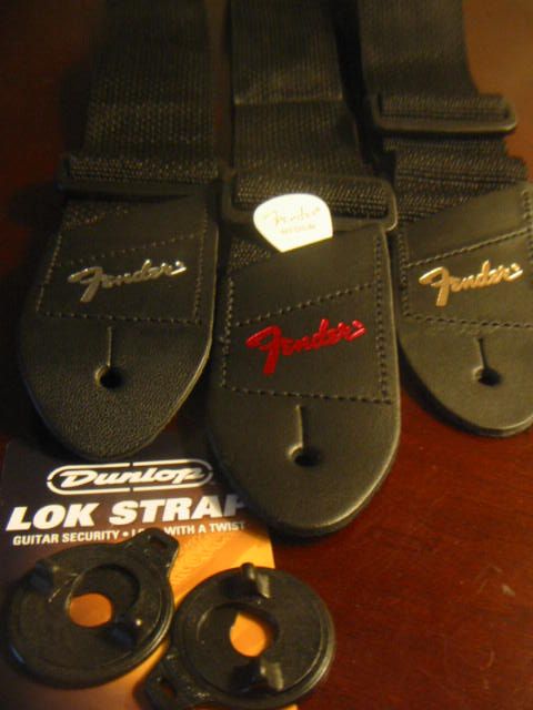 Fender Guitar Strap + Free Strap Lock System & Picks  