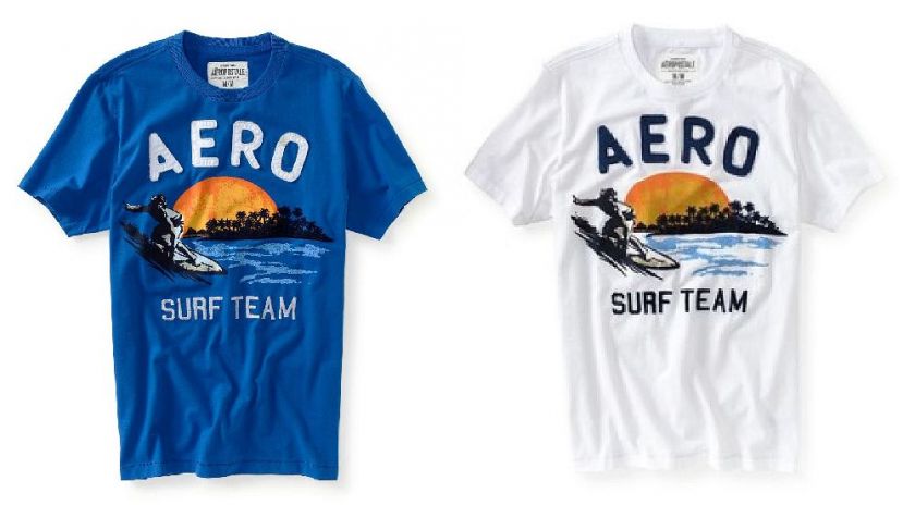 Aeropostale mens AERO SURF TEAM tee t shirt   Style 2188  