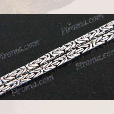 22 2.5MM BYZANTINE BALI STERLING SILVER CHAIN necklace  