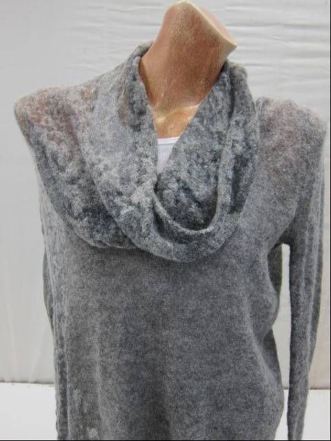 New Helmut Lang Asymmetric Light Grey Sweater   Size Small  