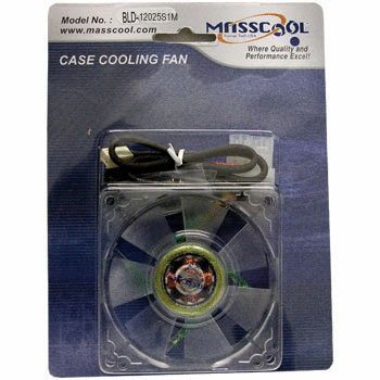 MassCool BLD 12025S1M 120mm 3&4pin 4 Blue LED Case Fan  