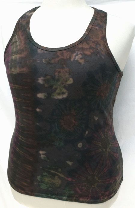 Gypsy Tie Dye Racer Back Tank TOP Yoga Cami Sz XL T2353  