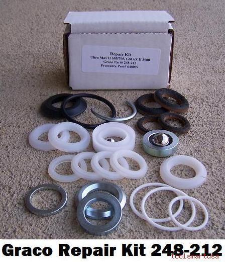 248 212 Graco Airless Repair Kit Gmax II 3900 248212  