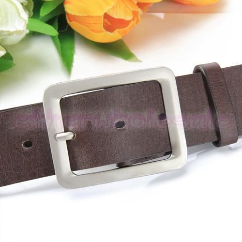 Mens PU Leather Dress Belt Casual Belt Pin Buckle #2756  