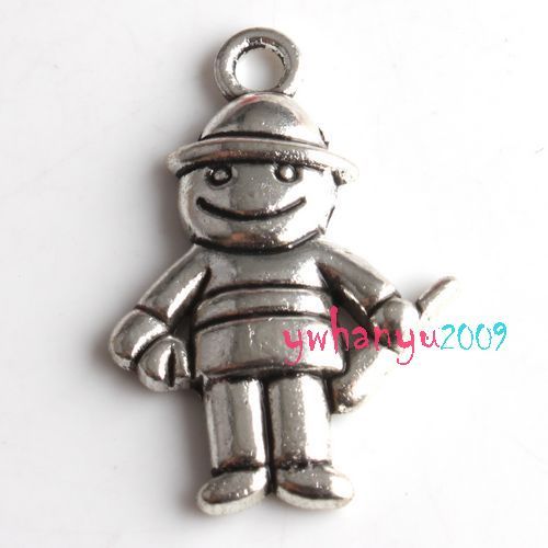 250x New Robot Charms Pendants Fit Bracelet 27mm 140035  