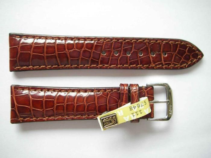 Rios1931 genuine alligator thick Mahogany watch band  