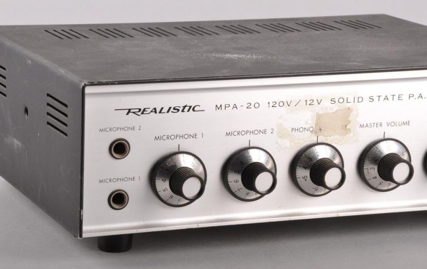 Realistic MPA 20 Solid State P.A. Amplifier  