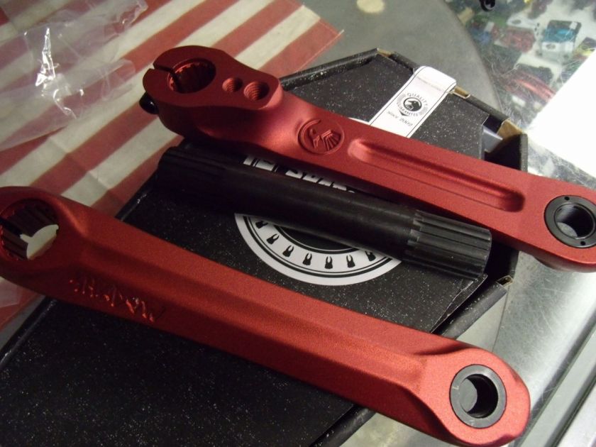 SHADOW CONSPIRACY NOCTIS 3 PIECE 175MM CRIMSON RED BMX CRANKS  