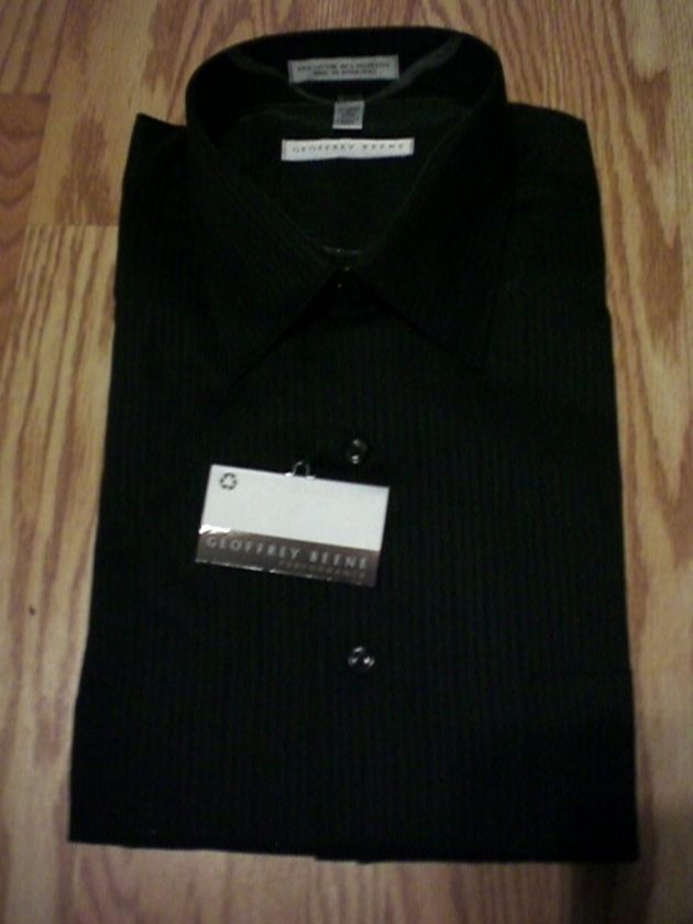   Mens Black on Black Dress Wrinkle Free Shirt NWT MSRP $49.50  