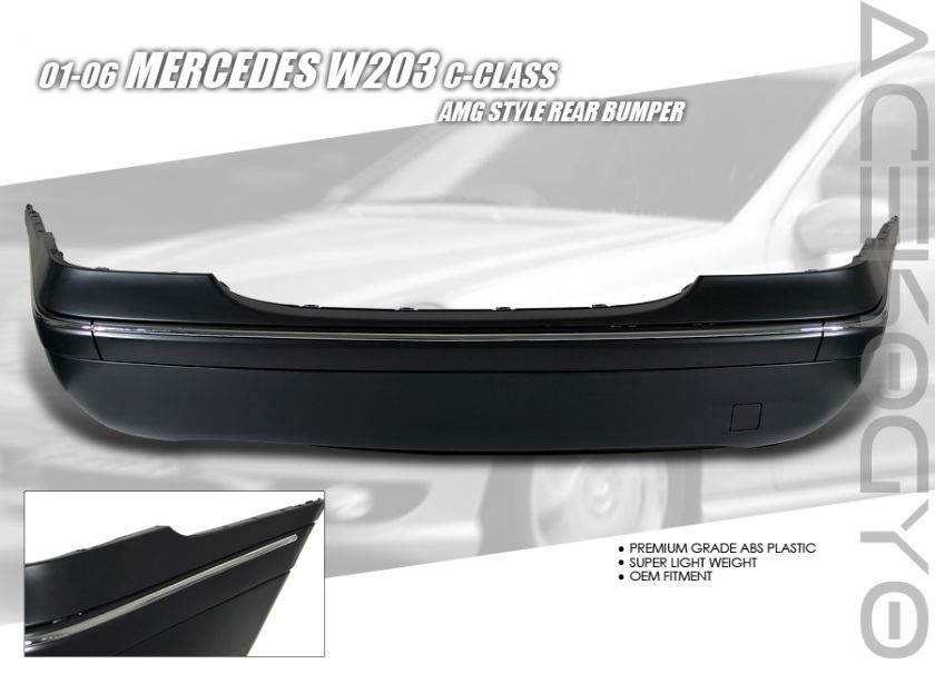 01 06 MERCEDES BENZ W203 C55 C230 C320 AMG REAR BUMPER  