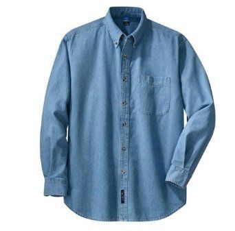 COLORS LONG SLEEVE DENIM SHIRT S XL 2XL 4XL 5XL 6XL  