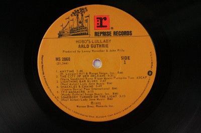33 LP Record Arlo Guthrie Hobos Lullaby MS2060  