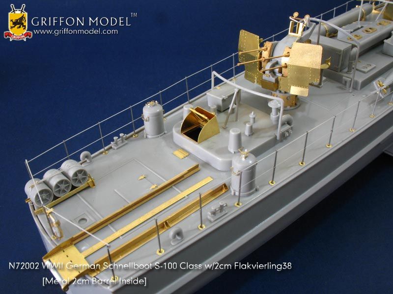 Griffon N72002 1/72 Schnellboot S 100 Flak 38 Detail  