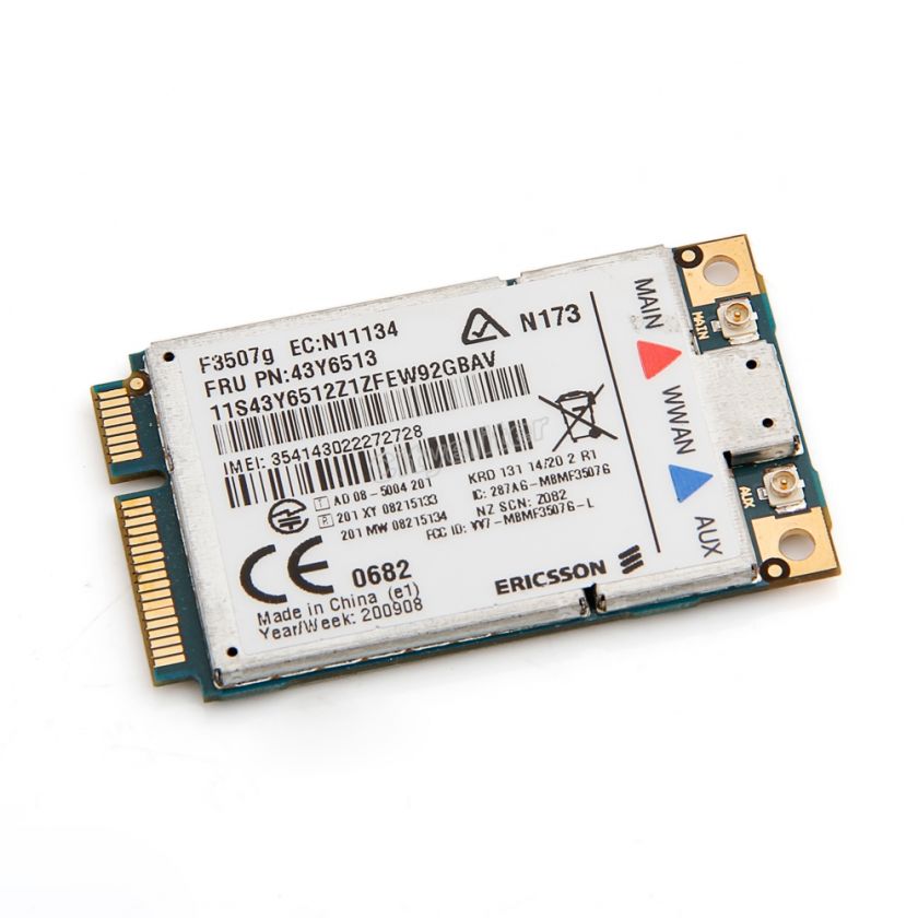 Unlocked ERICSSION F3507G 3G/HSPA WWAN Moblie Broadband mini Card 