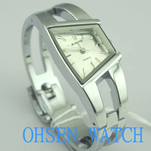 Stylish Stainless Quartz lady Bangle Wrist Watch  