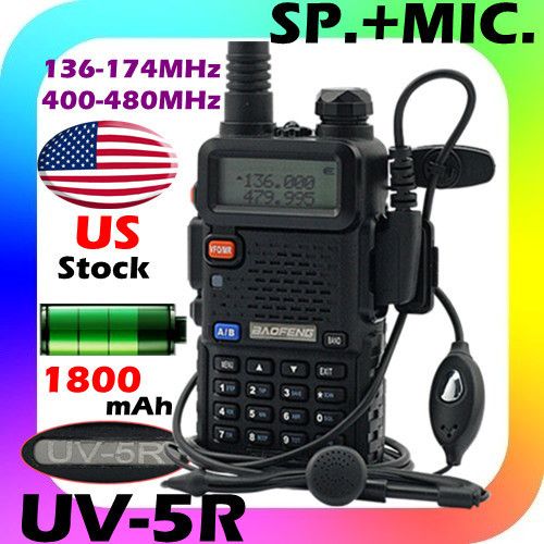 BaoFeng UV 5R 136 174/400 479.995MHz Dual Band DTMF CTCSS DCS FM ham 