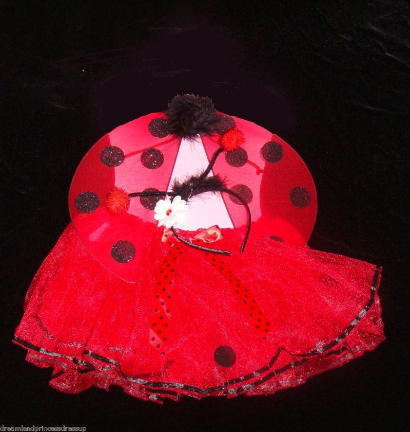 Dress Up Ladybug Tutu Child Dress Up Costume Wing Set New  