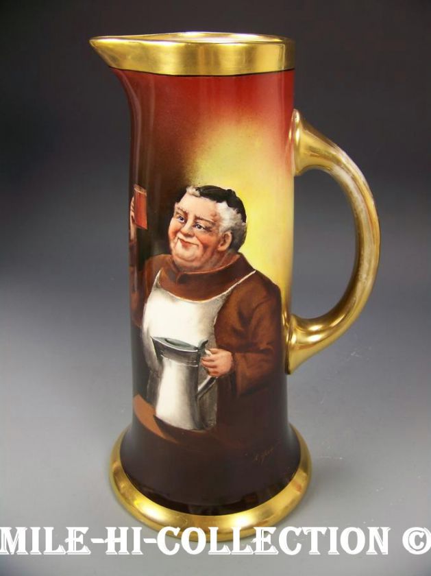 DONATH LIMOGES HP MONK TASTING WINE TANKARD A.HEIDRICH  