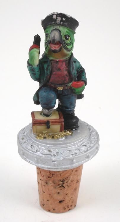 Pirate Parrot Wine Bottle Topper Cork FREE US SHIPPING  