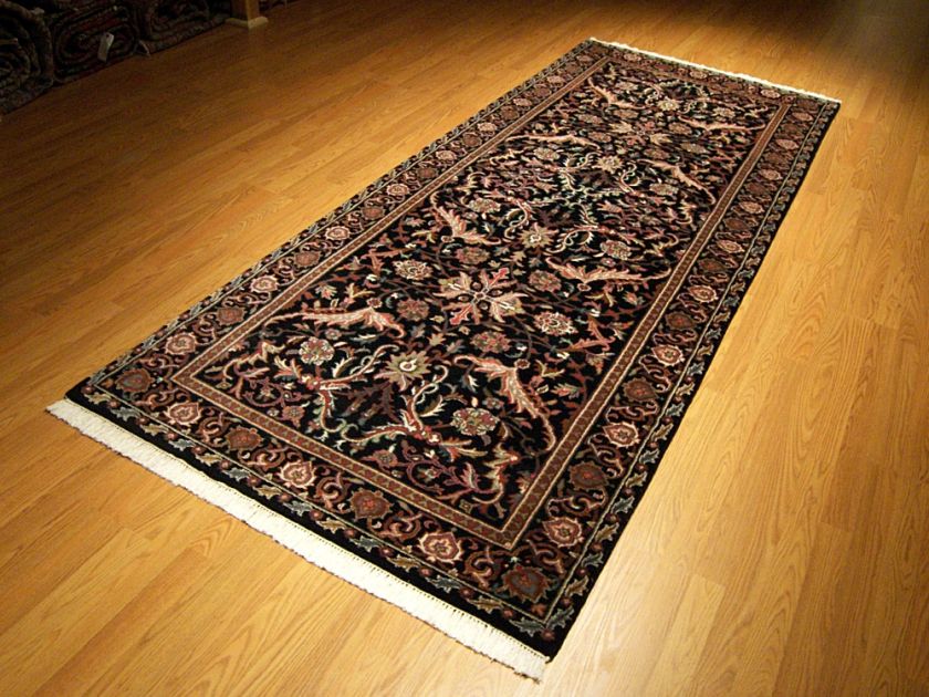 4x10 Handmade Fine Wool Black Sultanabad Wide RUNNER  