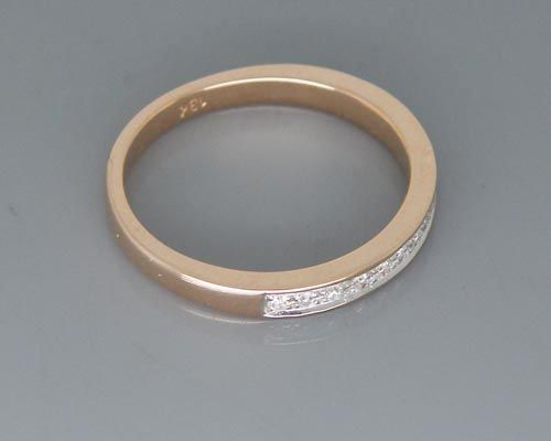 15ct Solid 18K Rose Gold Diamond Wedding Band Ring  