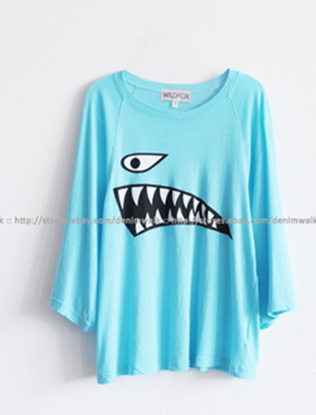 WILDFOX COUTURE NWT RAGLAN JAWS WET N WILD  