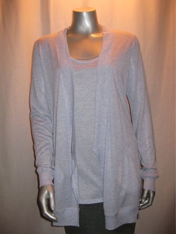 246 EILEEN FISHER INSKY Silk Cotton Jersey Cardi w/ Tank sz S NWT 