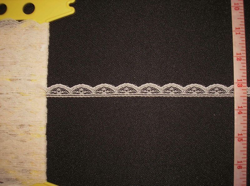 32 yards Polyester Beige Lace Trim 3/8 wide  