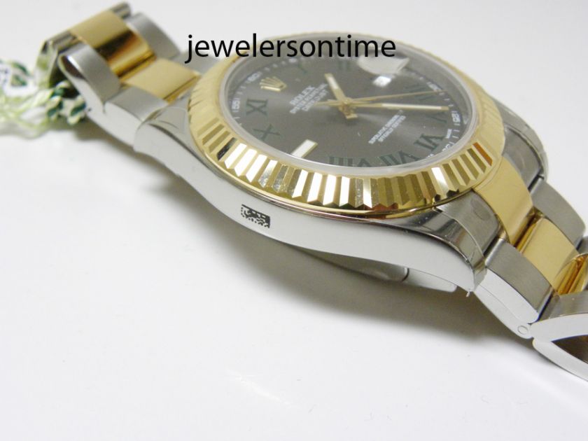 Unworn Rolex Mens SS/18K Datejust II 2 41mm Gray Oyster 116333 b/p 